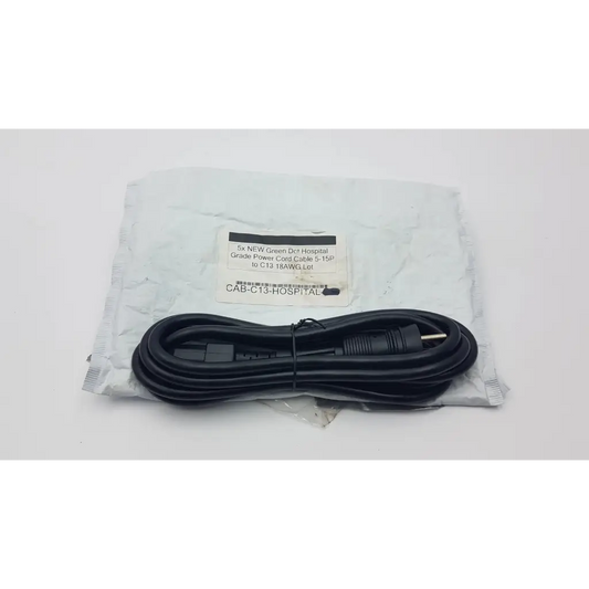 Hospital Grade Green Dot Power Cord Cable 5-15P to C13