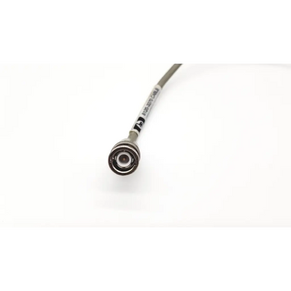 Silver hp 8120-3370 cable da54-128 with metallic threaded bnc connector housing and black labeling