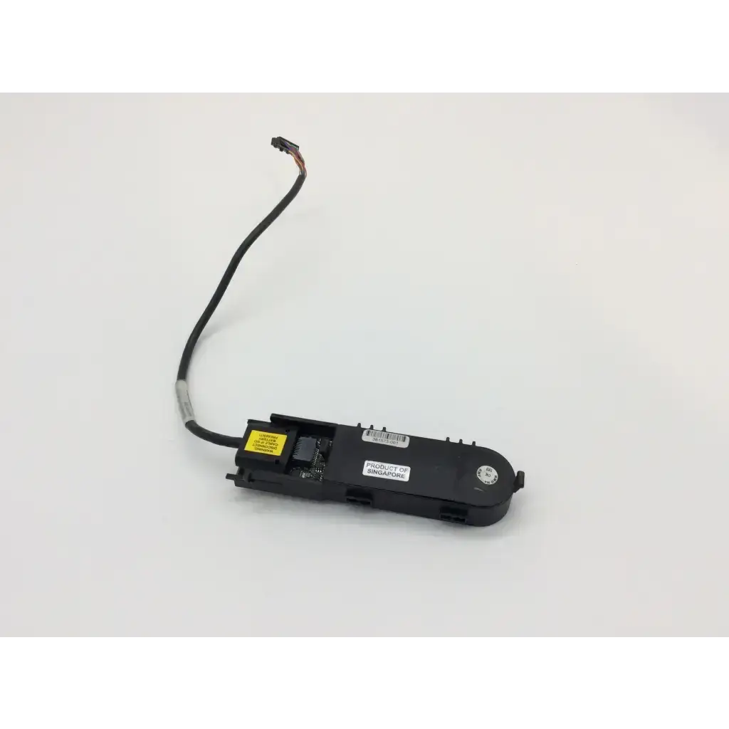 Black plastic hp battery module with short cable and yellow warning label for 512mb battery backed write cache