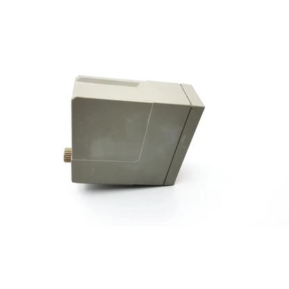 Gray rectangular hp m1012a cardiac output module with metallic threaded knob on one side for cardiac monitoring