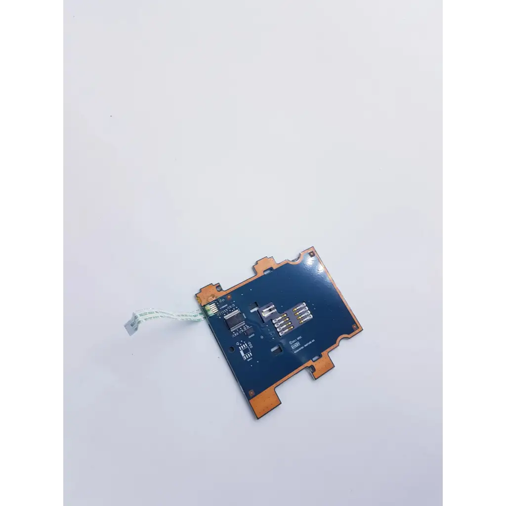 Blue circuit board with orange edges and flexible ribbon cable for hp elitebook 8470p laptop smart card reader