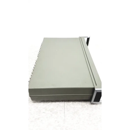 Gray metal hewlett packard 3488a switch control unit with side ports and black handle for switch control tasks
