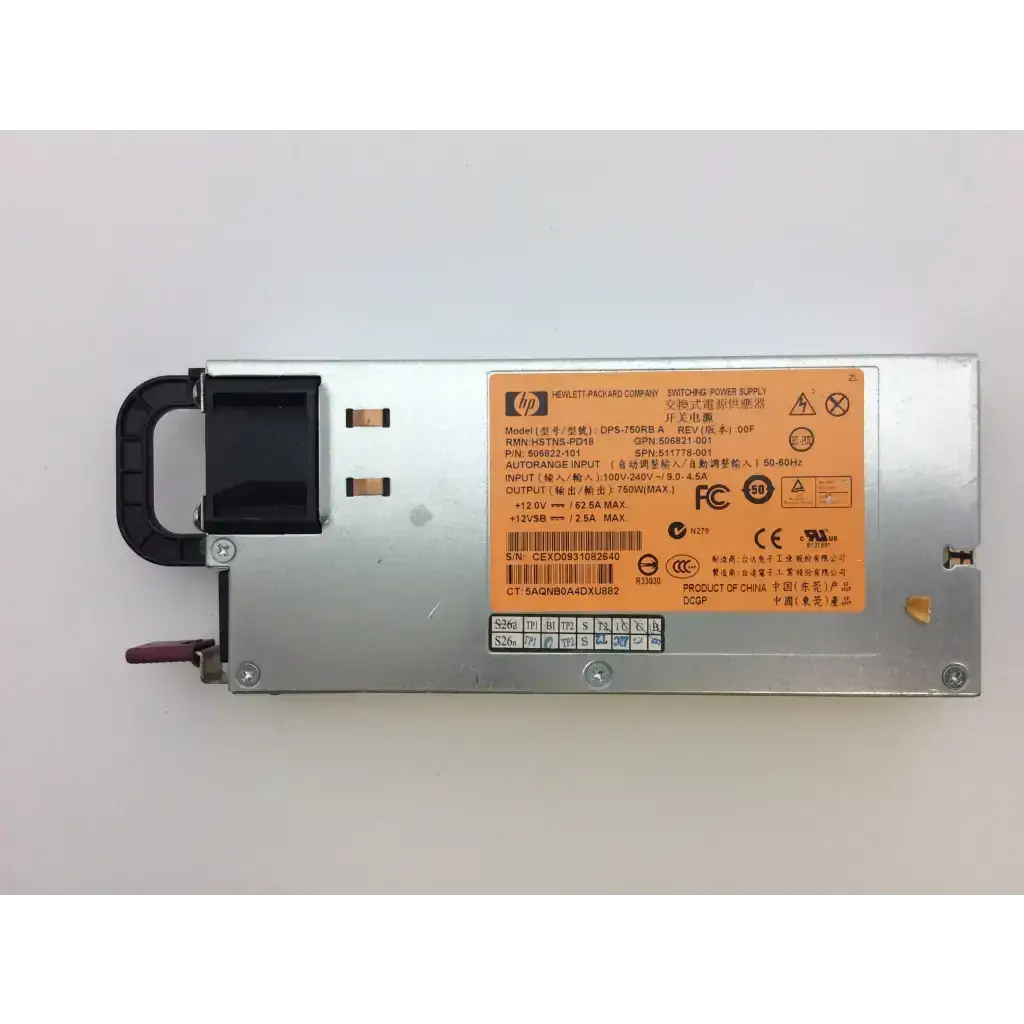 Hp HSTNS-PD18 506822-101 506821-001 511778-001 750W