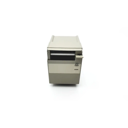 Beige plastic hp m1116b patient monitor printer module with black paper tray and run corr and stop labels