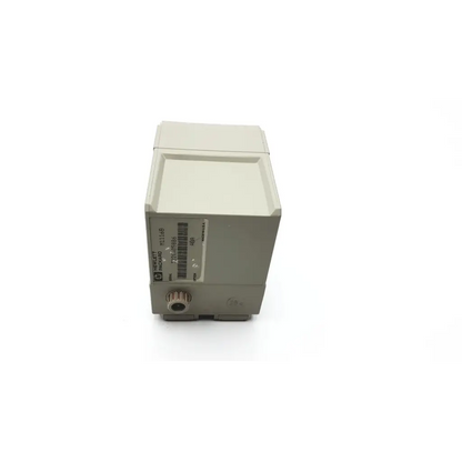 Beige plastic industrial control module with barcode label and threaded port for hp m1116b patient monitor printer