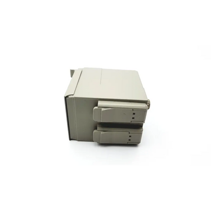 Gray plastic dual-compartment storage box with hinged lid and sliding drawers for hp m1116b patient monitor printer module