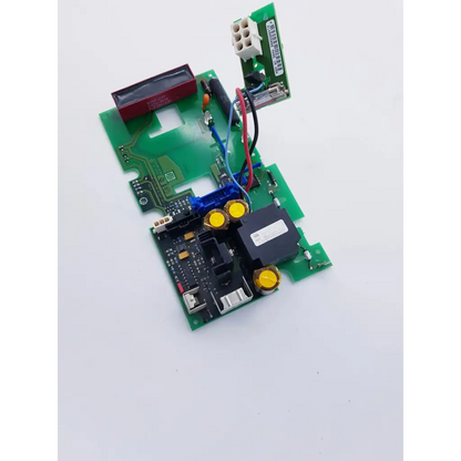 Green pca high voltage code master xl board with black yellow components red module and white connectors for hp m1722-60110