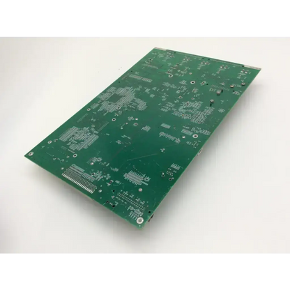 Green rectangular printed circuit board with silver traces and holes for philips sonos bbce1-8 main 1400 board