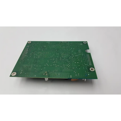Green rectangular pca board with silver solder points and mounting holes for hp q5669-20262 print mech use