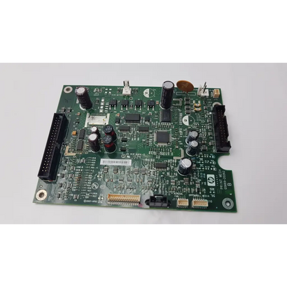 Green hp print mech pca board model q5669-20262 with black and silver components for hp designjet plotters