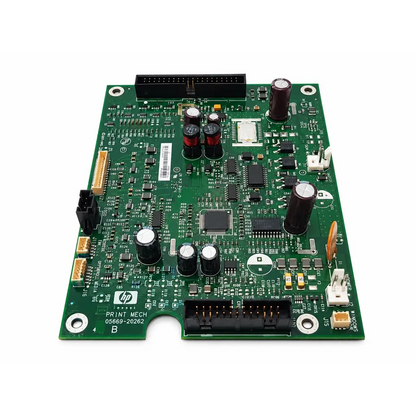 Green hp q5669-20262 print mech pca board with black and silver components for hp designjet plotters