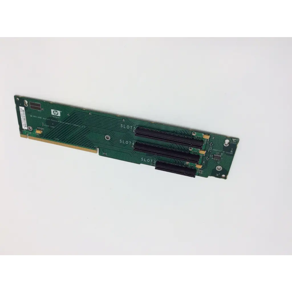 Green HP riser pa9c50a9vv631e expansion card with three black slots labeled slot 1, slot 2, and slot 3
