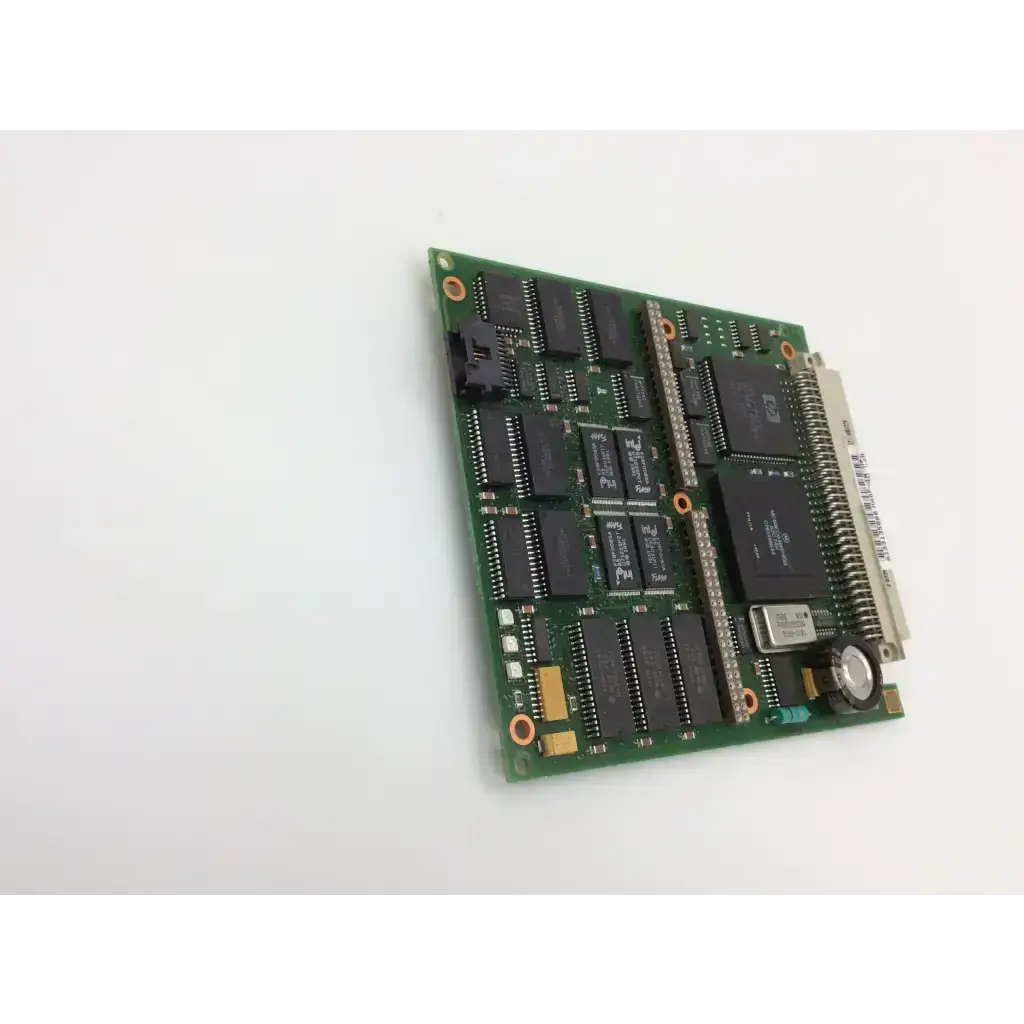 Green circuit board telemetry interface card module with black integrated circuits and silver connector for hp M1053-66415