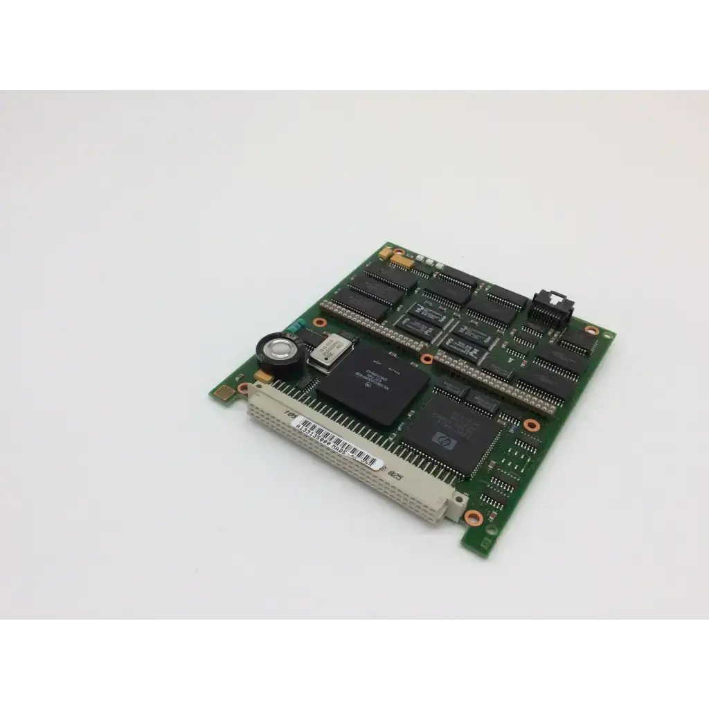 Green hp telemetry interface card module m1053-66415 with black integrated circuits and white connector