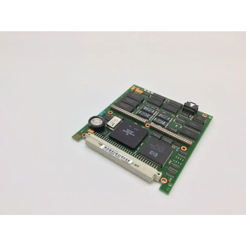 Green hp telemetry interface card module m1053-66415 with black integrated circuits and white connector