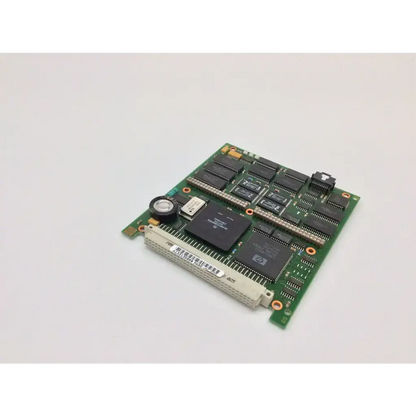 Green hp telemetry interface card module m1053-66415 with black integrated circuits and white connector