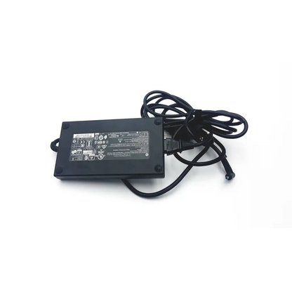 Black rectangular hp tpn-ca03 ac adapter with blue tip ad2-86 connector and coiled power cord for laptops