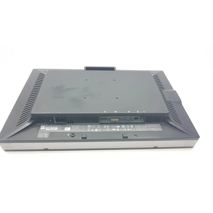 Black hp zr24w hstnd-2811-t widescreen monitor with matte finish showing multiple ports on the back side