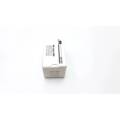 White rectangular box for hs international microscope slit lamp ad4-171 with black text and specifications visible