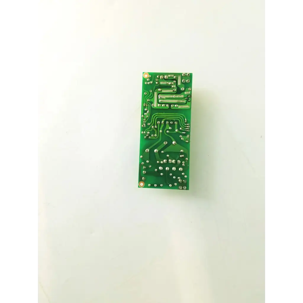 Green rectangular control board hsv-12-50l control board with silver soldered components and intricate copper traces