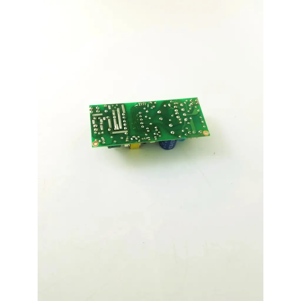 Green rectangular hsv-12-50l control board with silver solder points and various electronic components