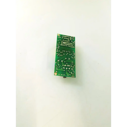 Green rectangular hsv-12-50l control board with silver solder points and metallic components for electronic control