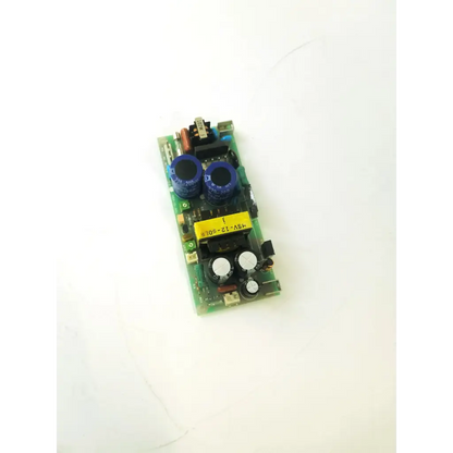 Green printed circuit board control board hsv-12-50l control board with blue white capacitors black components and yellow label
