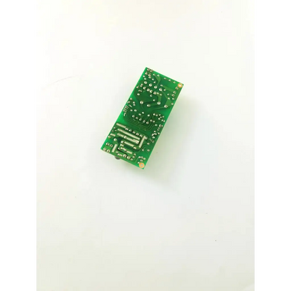 Green rectangular hsv-12-50l control board with silver solder points and metallic traces for electronic control use
