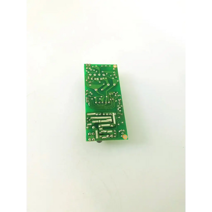 Green rectangular hsv-12-50l control board with silver soldered components and copper traces for electronic control use