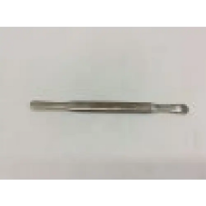 Silver-colored metal drill bit with cylindrical shaft and tapered cutting end for hu-friedy p23 periosteal raspatorien seldin