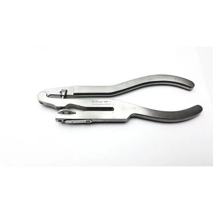 Silver stainless steel hu-friedy rdp 888 0213 rubber dam punch with ergonomic handles and adjustable mechanism for biomedical service
