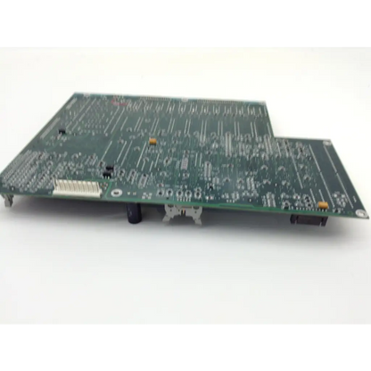 Green printed circuit board with electronic components and connectors in humphrey instrument pcbf 29359 rev a board