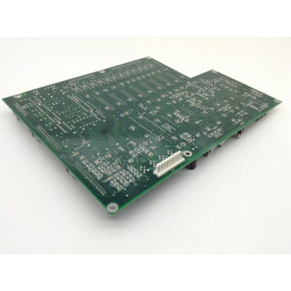 Green humphrey instrument pcbf printed circuit board with silver soldered components and white connector rev a2 board