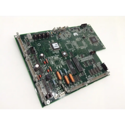 Green printed circuit board with black and orange components of humphrey instruments pcba 48530-3 rev a3 board