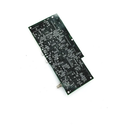 Black rectangular humphrey pcbx 46129 rev a board bbdg2-6 22523sm with silver soldered components and connectors