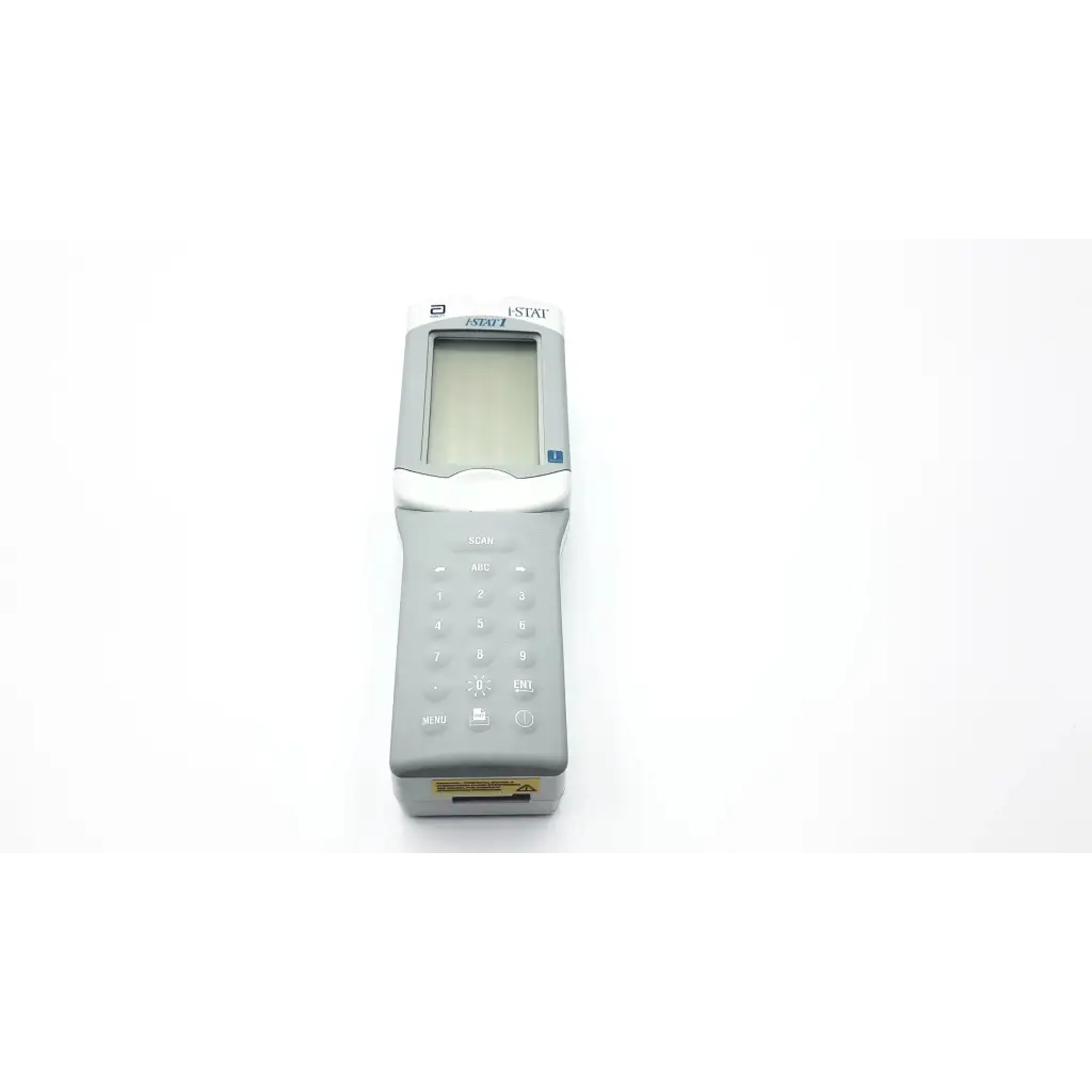 Gray i-stat 100 portable analyzer blood hematology with rectangular screen and numeric keypad for blood hematology portable use