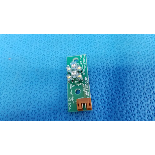 Green circuit board with six white leds and orange connector for topcon internal led illumination retinal camera board