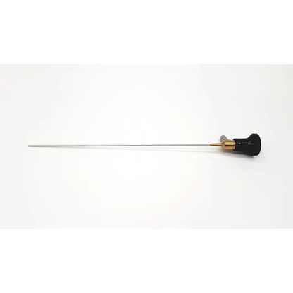 Black-handled imagyn microlap ml-gold 2.0mm 0º cystoscope with long metallic shaft and brass-colored joint