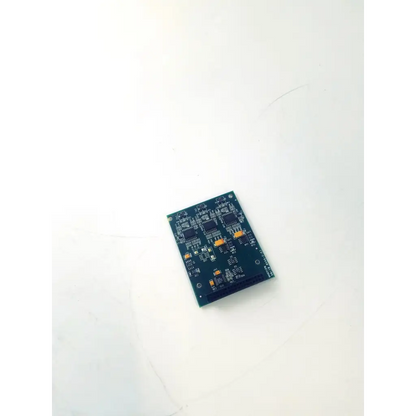 Dark blue rectangular circuit board with silver traces and black chips featuring orange connectors for imagyn technologies led ver product