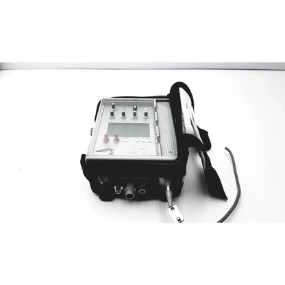 Black and silver impact instrumentation uni vent 754 portable ventilator with multiple knobs digital display and cables