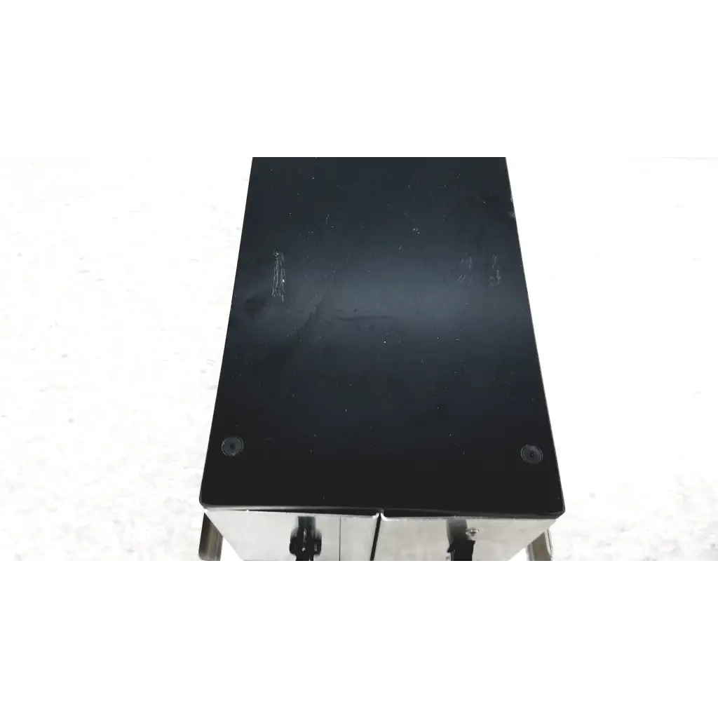 Black rectangular battery box with matte finish and silver metallic sides for industrial magnetics imi dsc424-120 demagnetizer