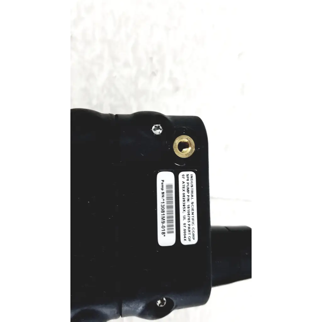 Black industrial screwdriver with brass threaded hole and silver screws used with industrial scientific ibrid mx6 multi gas monitor