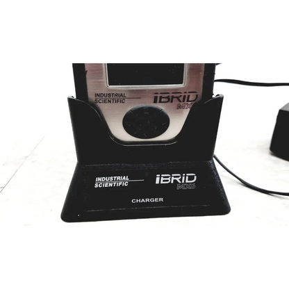 Black plastic charger stand for industrial scientific ibrid mx6 multi gas monitor with durable design