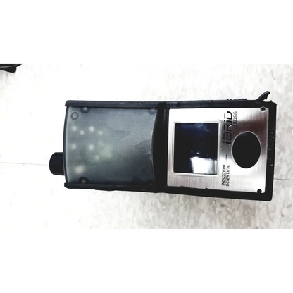 Black and silver industrial scientific ibrid mx6 multi gas monitor with transparent display cover and charger
