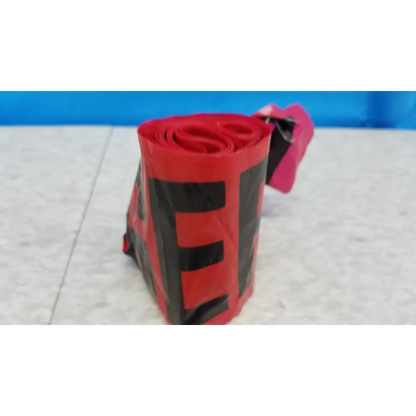 Red and black striped duct tape roll with pink tab included in Innov-X Systems a-4000 S alpha handheld analyzer spectrometer kit