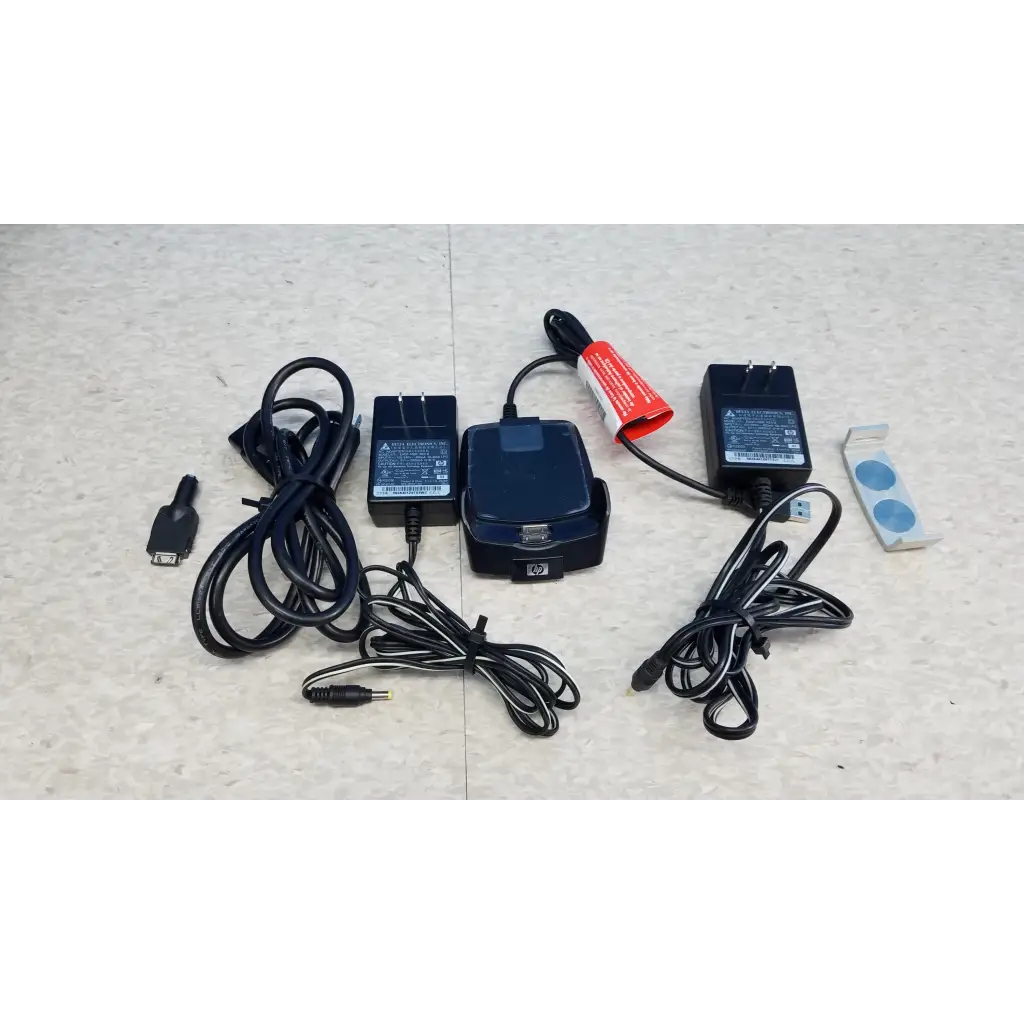 Black hp laptop charger with coiled cable and power adapter for innov-x systems a-4000 s alpha handheld analyzer spectrometer kit