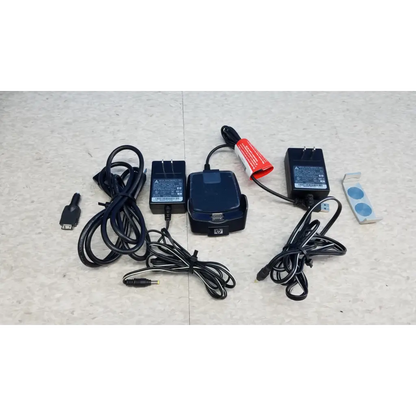 Black hp laptop charger with coiled cable and power adapter for innov-x systems a-4000 s alpha handheld analyzer spectrometer kit