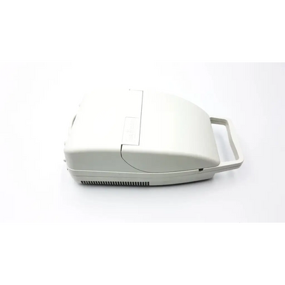 White plastic inspiration respironics 626 nebulizer with handle and vented base for effective respiratory treatment
