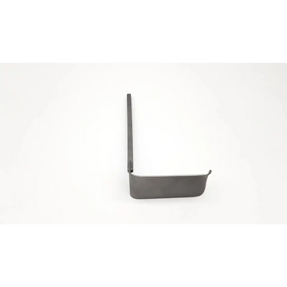 A sleek matte black metal integra jarit kelly fixed l-shaped wall mount with minimalist design for retraction