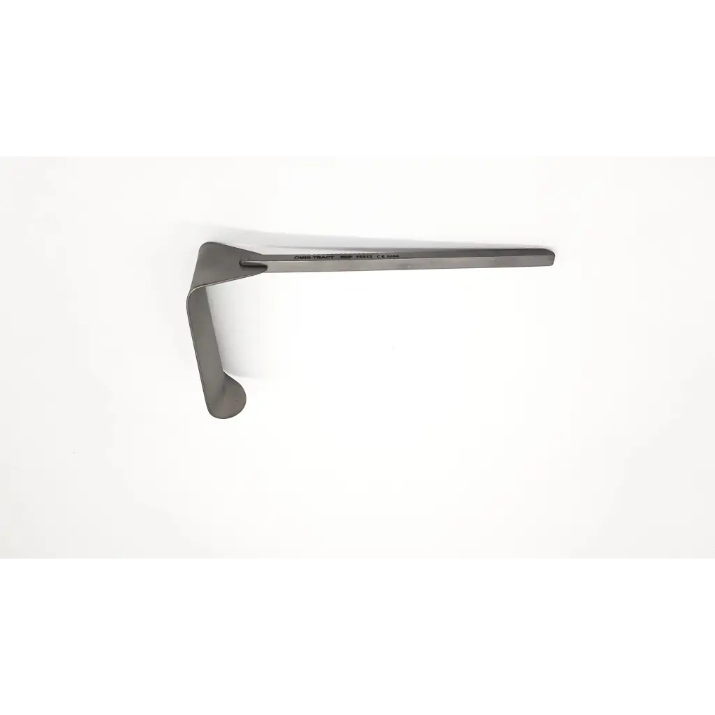 A sleek metallic integra jarit kelly fixed retractor with polished stainless steel and l-shaped design